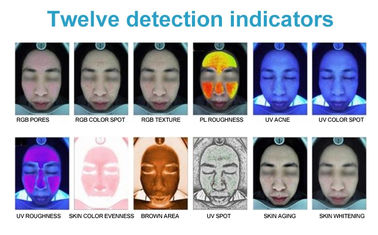 analyseur de portée de peau du visage 3d, machine de loupe d'analyseur de peau avec la caméra