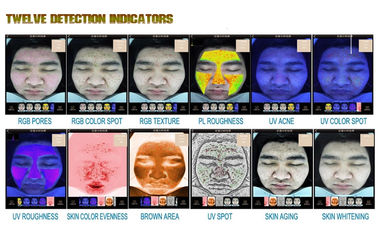 Machine centrale d'analyseur de peau de beauté, analyseur magique de peau de miroir de Digital