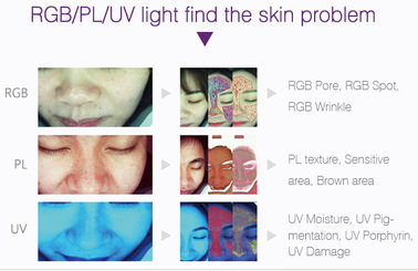 Analyseur portatif professionnel de peau, machine faciale d'analyseur de peau