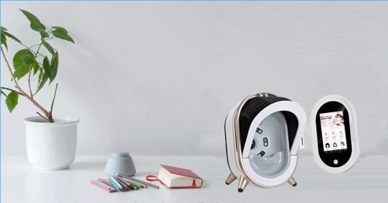 Machine magique intelligente d'analyseur de peau de miroir de lampe en bois avec l'écran tactile